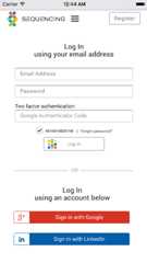 login dialog