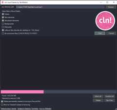 Main window - Mid-scan