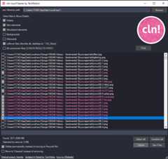 main window - Selected files to purge