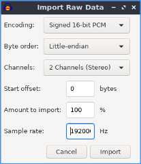 Import raw data