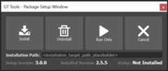 GT Tools Installation Setup Window