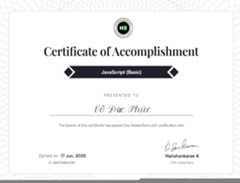 JavaScript Basic Certificate