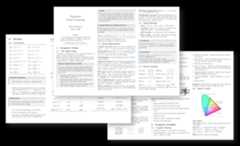 Screenshots of the cheatsheets