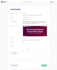 Event Creation Page - Preview