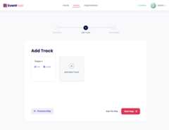 Event Creation Page - Tracks