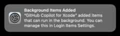 Screenshot of background item