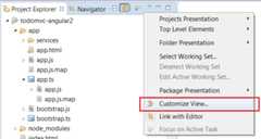 Compiled Files Custom View Menu