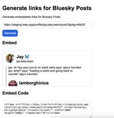 Screenshot of a Bluesky post written by jamesg.blog