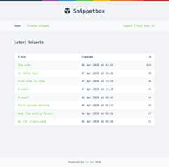 Snippetbox