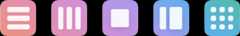 Abstract illustrations depicting the available layout components