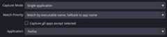 App capture properties
