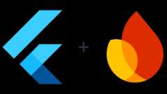 Flutter + Firebase logo