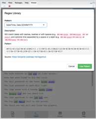regexplain library modal