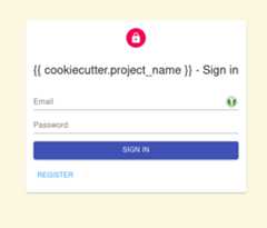 Login page