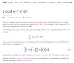example of post with math