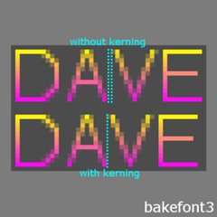 Example using bakefont3 kerning information