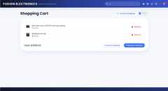 Fusion Electronics Cart Page