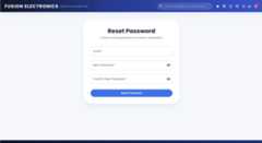 Fusion Electronics Reset Password Page