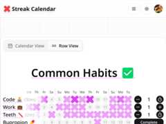 Mobile Calendar Row View