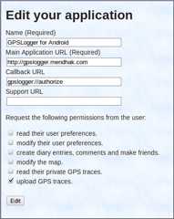 Oauth settings