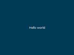 Simple Hello world label example in LVGL