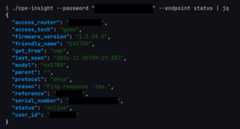 Requesting the status endpoint, and visualizing the JSON response with jq