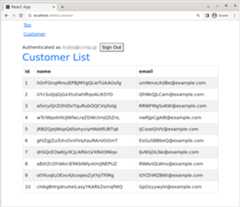 Customer page for authenticated users