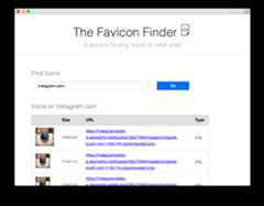 Screenshot of The Favicon Finder