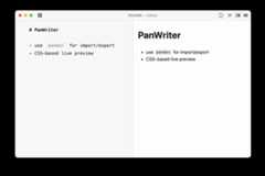 Markdown on the left, preview on the right