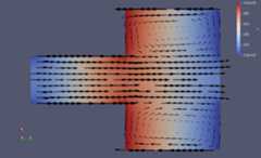 The Knudsen pump flow field