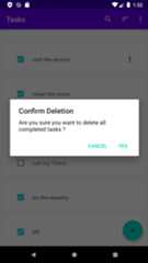 delete confirmation dialog