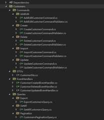 Source code for application features
