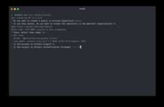 Screenshot of a terminall running npm init octokit-project