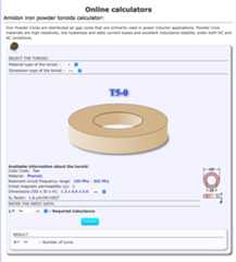 Toroids online calculator