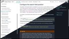 PyData theme - Configure the search position demo image showcasing both the light and dark theme in a single image.