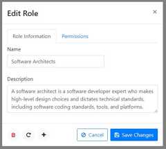 Role Modal MVC