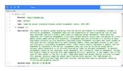 listviewer pack output showing an example dataspice JSON file