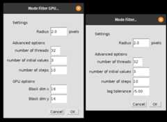 Screenshot of the GUI