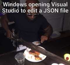 Using VS to open JSON