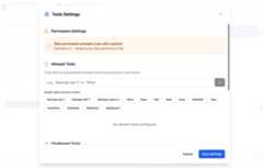 Tools Settings Modal