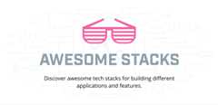 Pink sunglasses with text Awesome Stacks