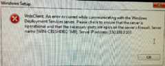 WDS Error WDS Error