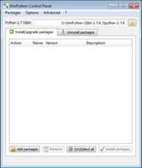 Winpython Control Panel scene