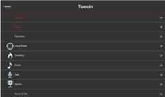 Browse tunein