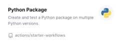 Illustrating a starter workflow to create and test Python Package