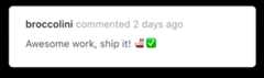 broccolini commented 2 days ago: Awesome work, ship it! 🚢✅