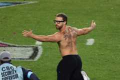 Super Bowl Streaker with smart glasses.