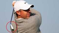 Rory McIlroy hits a shot at Oakmont.