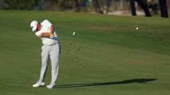Sami Valimaki of Finland plays a shot on the 18th hole during the final round of The RSM Classic 2025 at Sea Island Resort on November 23, 2025 in St Simons Island, Georgia.