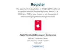 Register now for WWDC2017